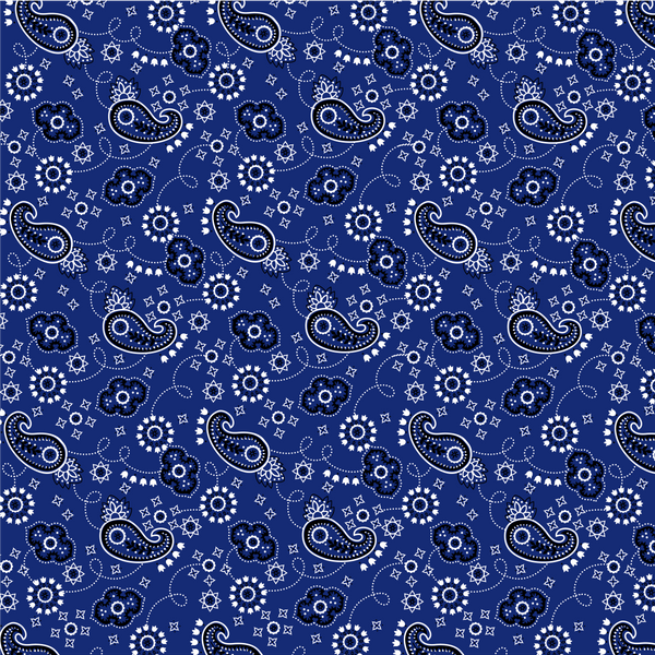 Blue Bandana Print